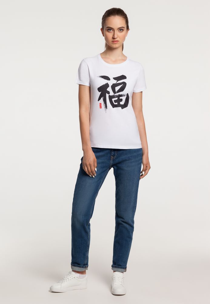 Футболка женская «Вечные ценности. Счастье», белая / Миниатюра WWW (1000)