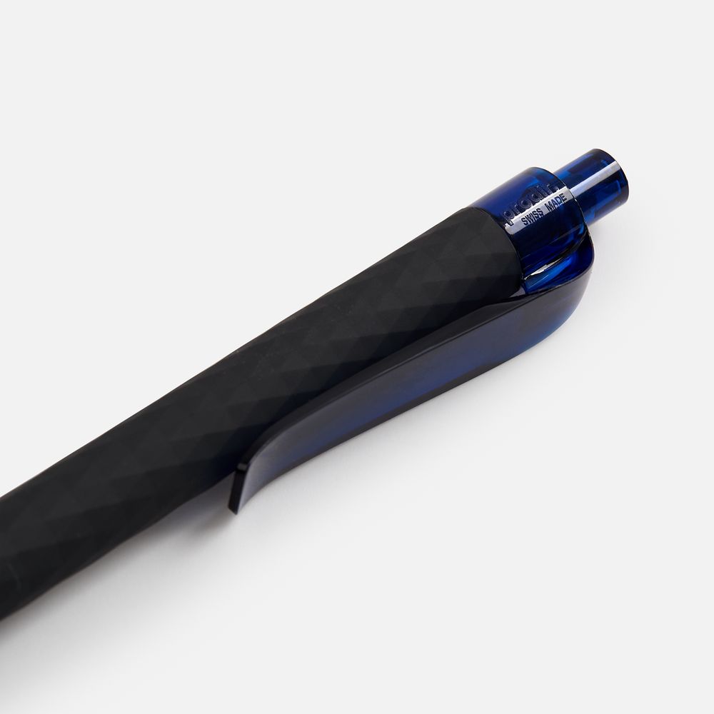 Ручка шариковая Prodir QS01 PRT-P Soft Touch, черная с синим / Миниатюра WWW (1000)