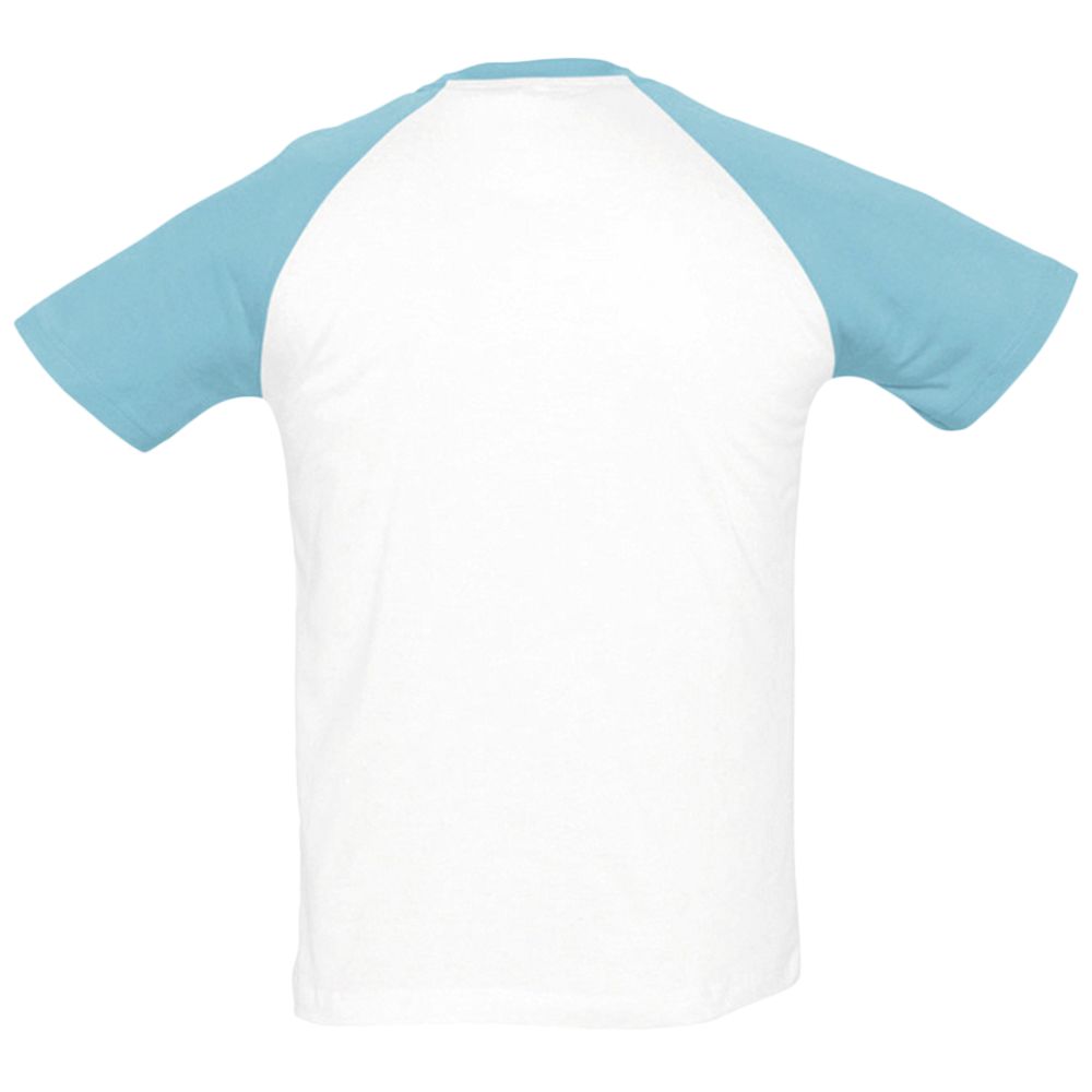 Футболка мужская двухцветная Funky 150, белая с голубым / Миниатюра WWW (1000)