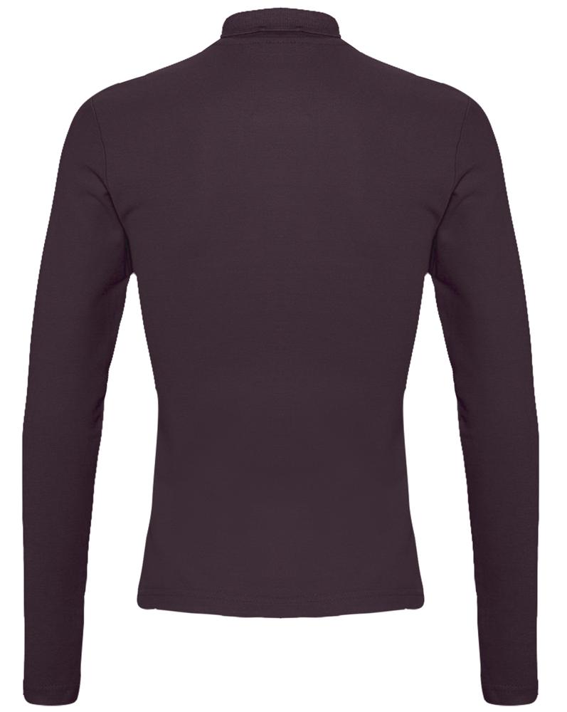 Рубашка поло женская с длинным рукавом Podium 210 бордовая / Миниатюра WWW (1000)