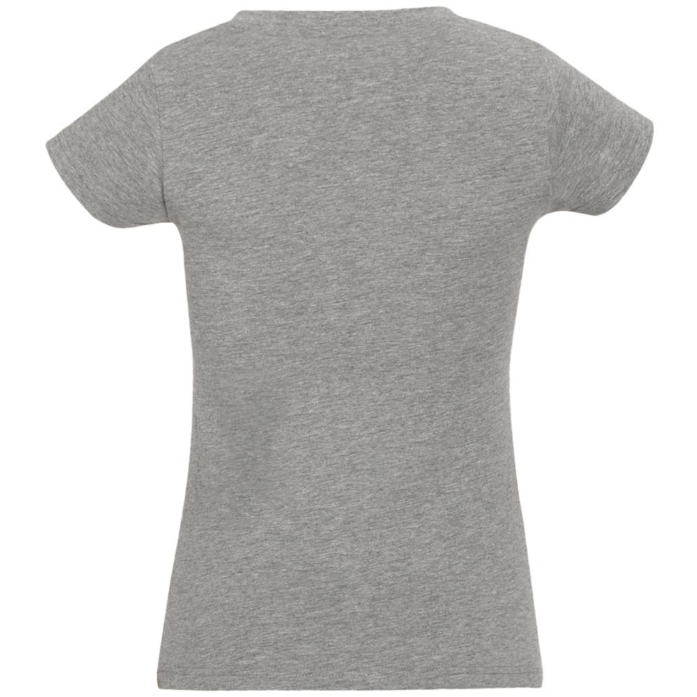 Футболка женская с V-образным вырезом Moon 150, серый меланж / Миниатюра WWW (1000)