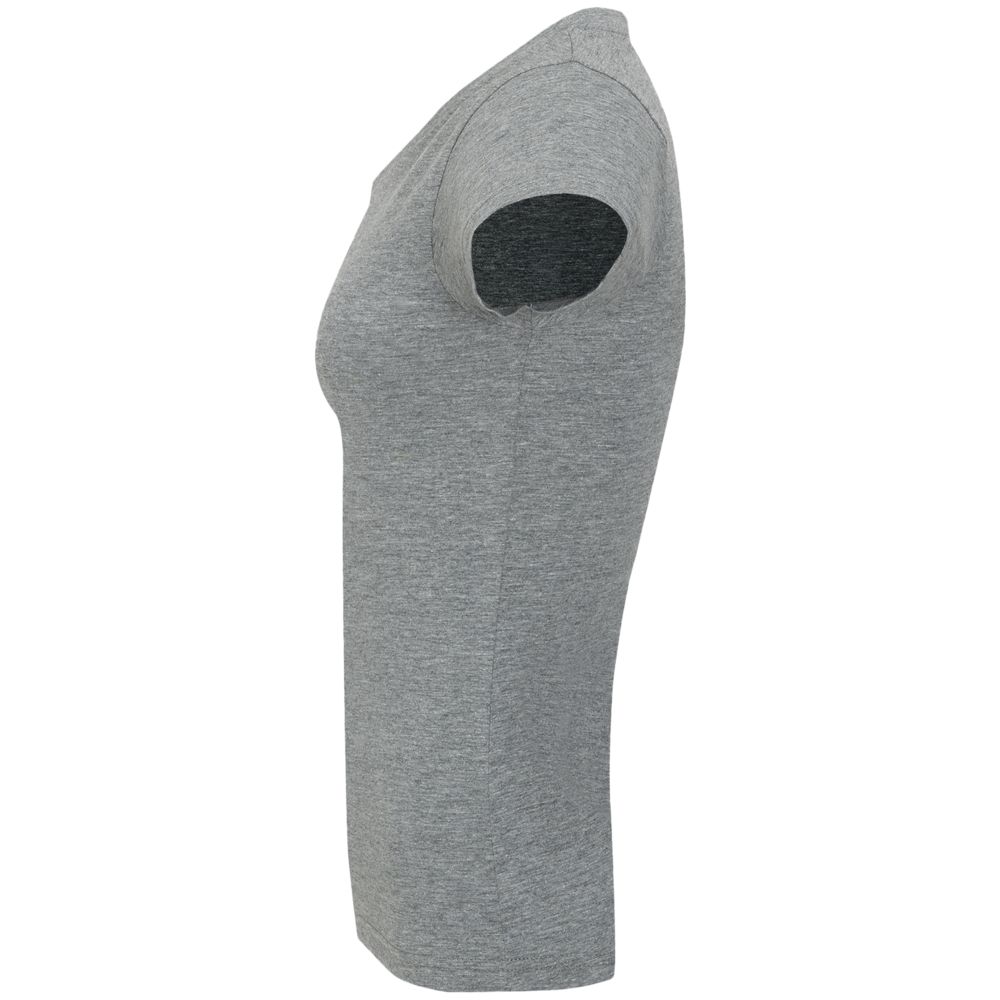 Футболка женская с V-образным вырезом Moon 150, серый меланж / Миниатюра WWW (1000)