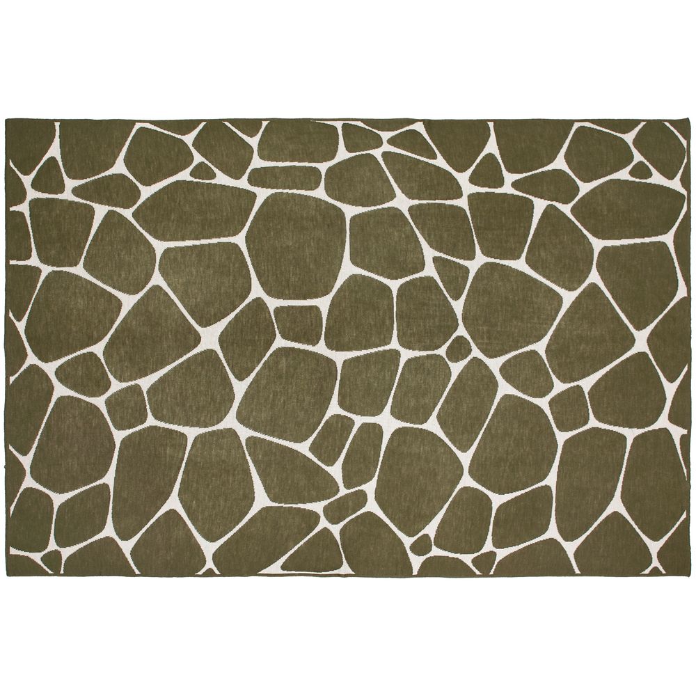 Плед Giraffe, бежевый с зеленым / Миниатюра WWW (1000)