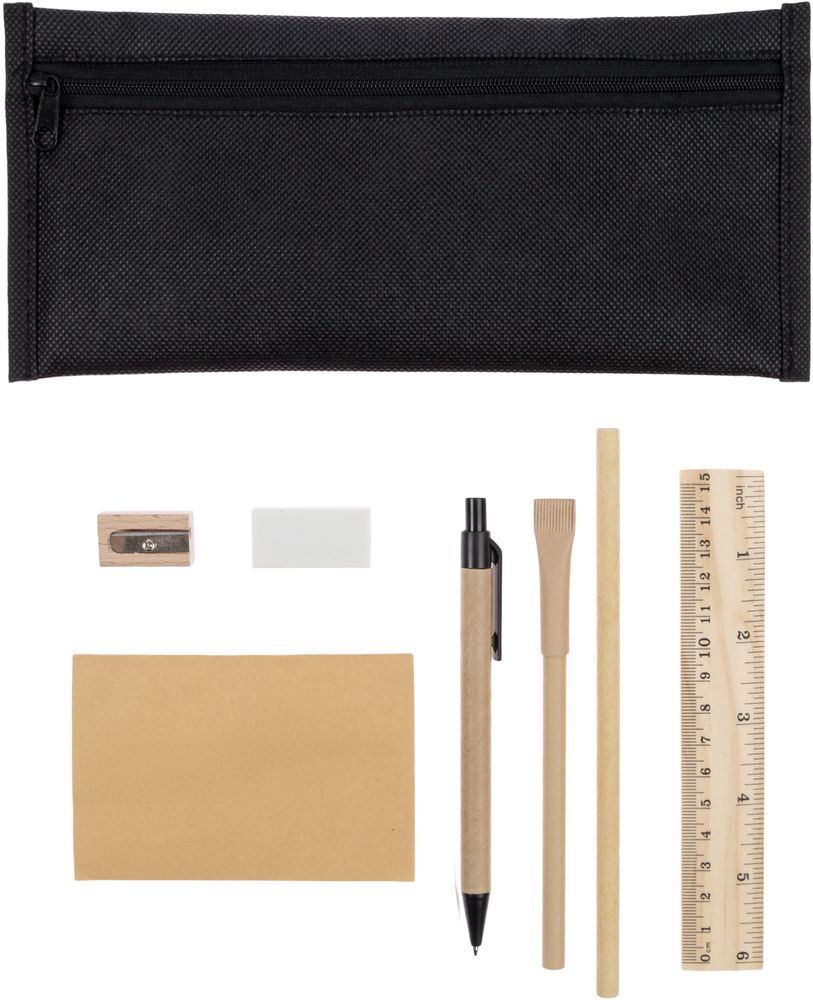 Канцелярский набор Scribe, с блокнотом, черный / Миниатюра WWW (1000)