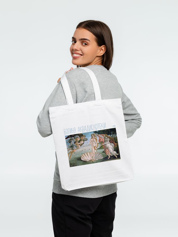 Холщовая сумка «Богиня аквадискотеки», белая / Миниатюра WWW (1000)