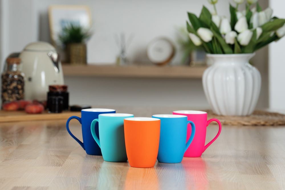 Кружка Good Morning с покрытием софт-тач, бирюзовая / Миниатюра WWW (1000)