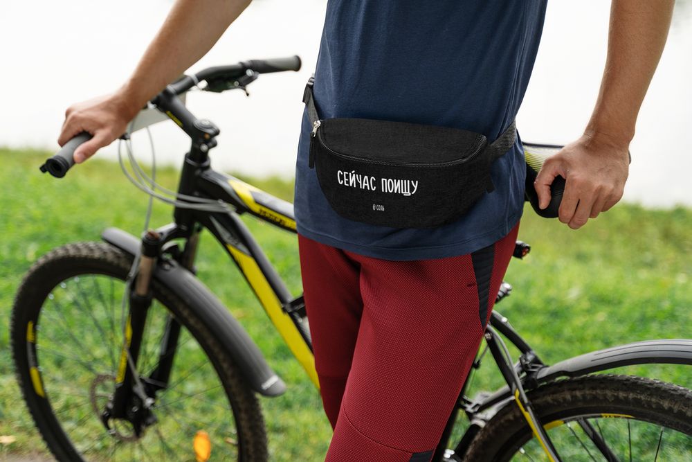 Поясная сумка «Сейчас поищу», черная / Миниатюра WWW (1000)