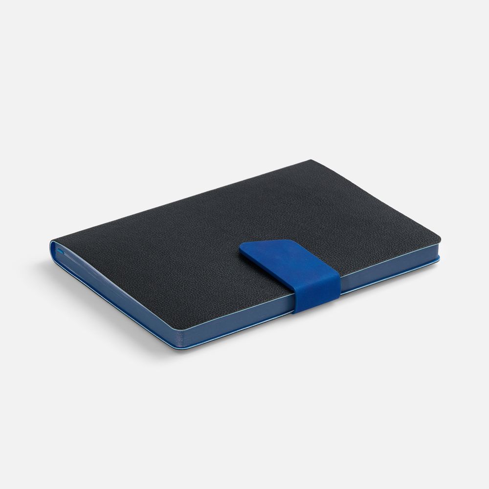 Ежедневник Boom, недатированный, черный c ярко-синий / Миниатюра WWW (1000)