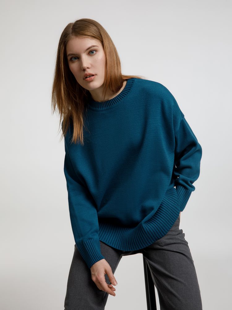 Джемпер оверсайз унисекс Stated в сумке, синий (морская волна) / Миниатюра WWW (1000)