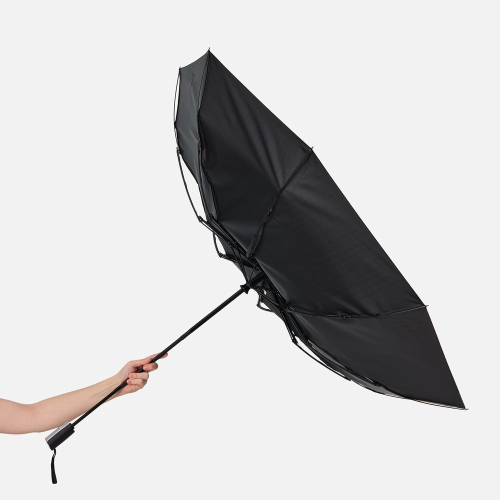 Зонт складной Fiber, черный / Миниатюра WWW (1000)