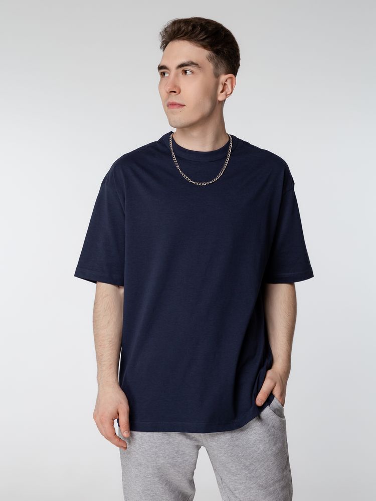 Футболка оверсайз мужская Boxy Men, темно-синяя / Миниатюра WWW (1000)