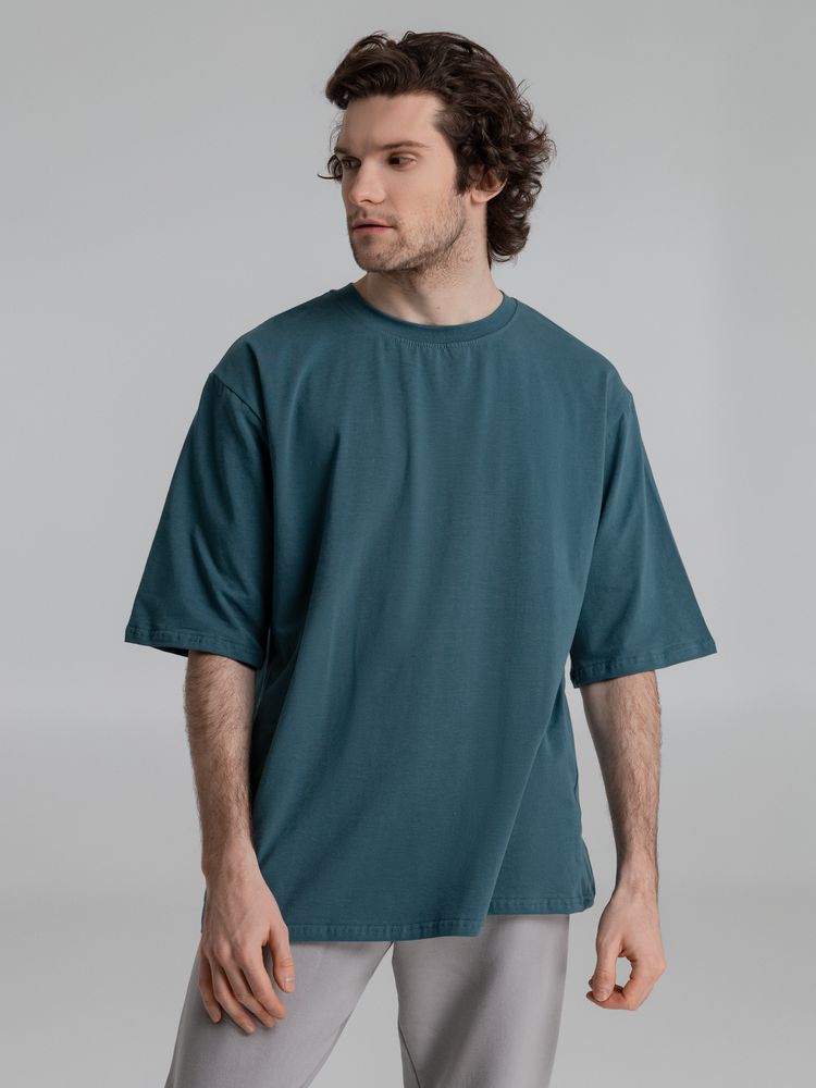 Футболка оверсайз Slope, бирюзовая (морская волна) / Миниатюра WWW (1000)