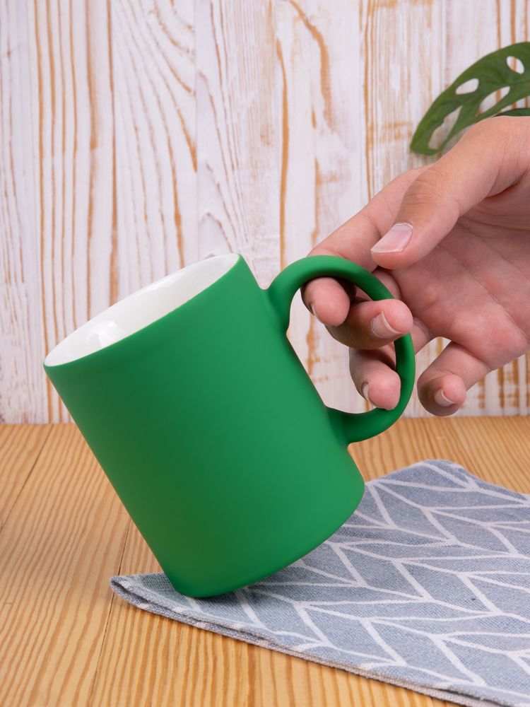 Кружка Promo Soft c покрытием софт-тач, зеленая / Миниатюра WWW (1000)