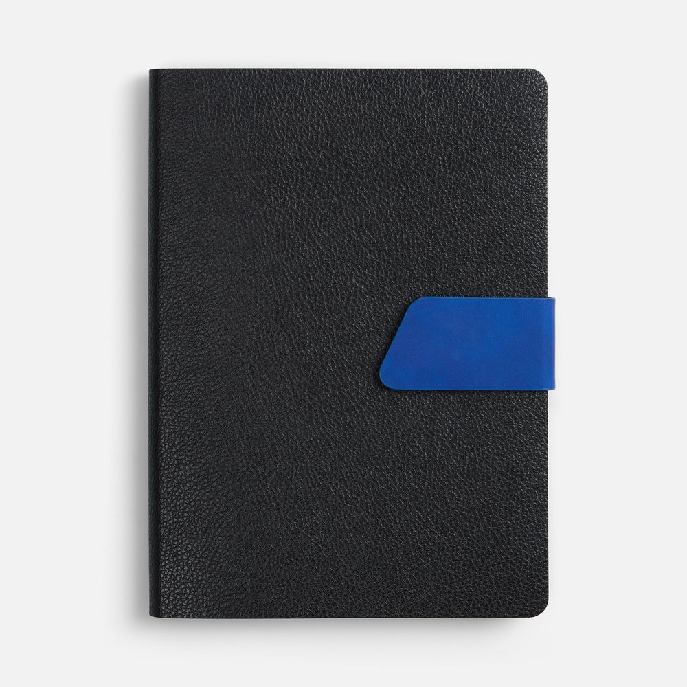 Ежедневник Boom, недатированный, черный c ярко-синий / Миниатюра WWW (1000)