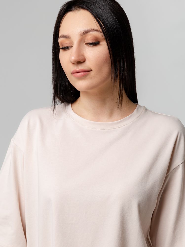 Футболка унисекс оверсайз Street Vibes, бежевая / Миниатюра WWW (1000)