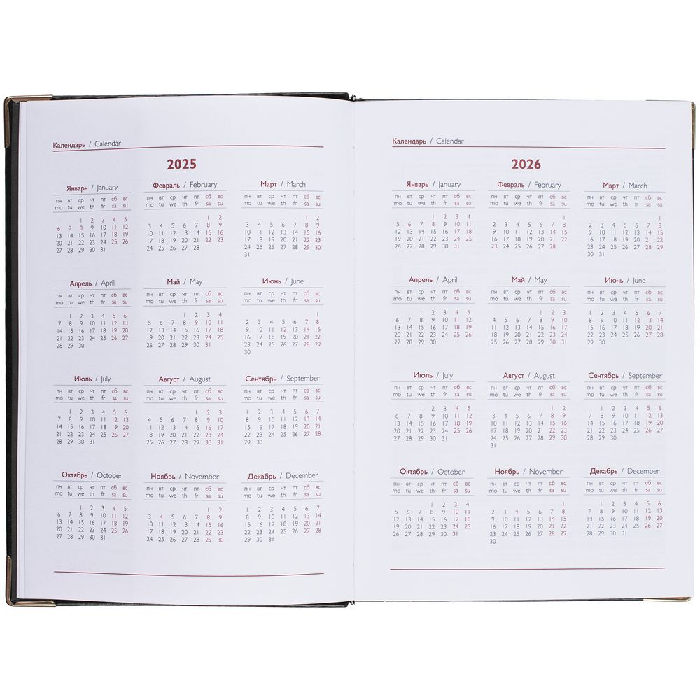 Ежедневник Lugo, датированный, черный / Миниатюра WWW (1000)