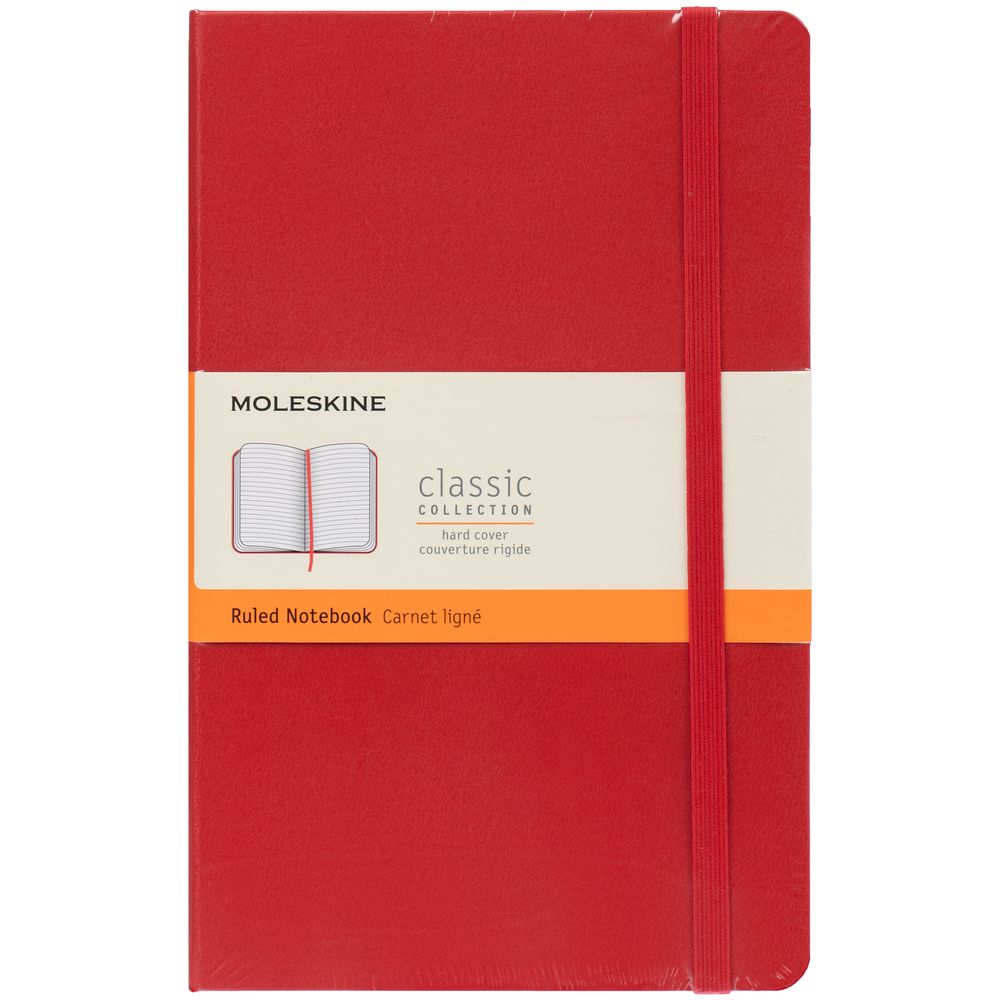 Записная книжка Moleskine Classic Large, в линейку, красная / Миниатюра WWW (1000)