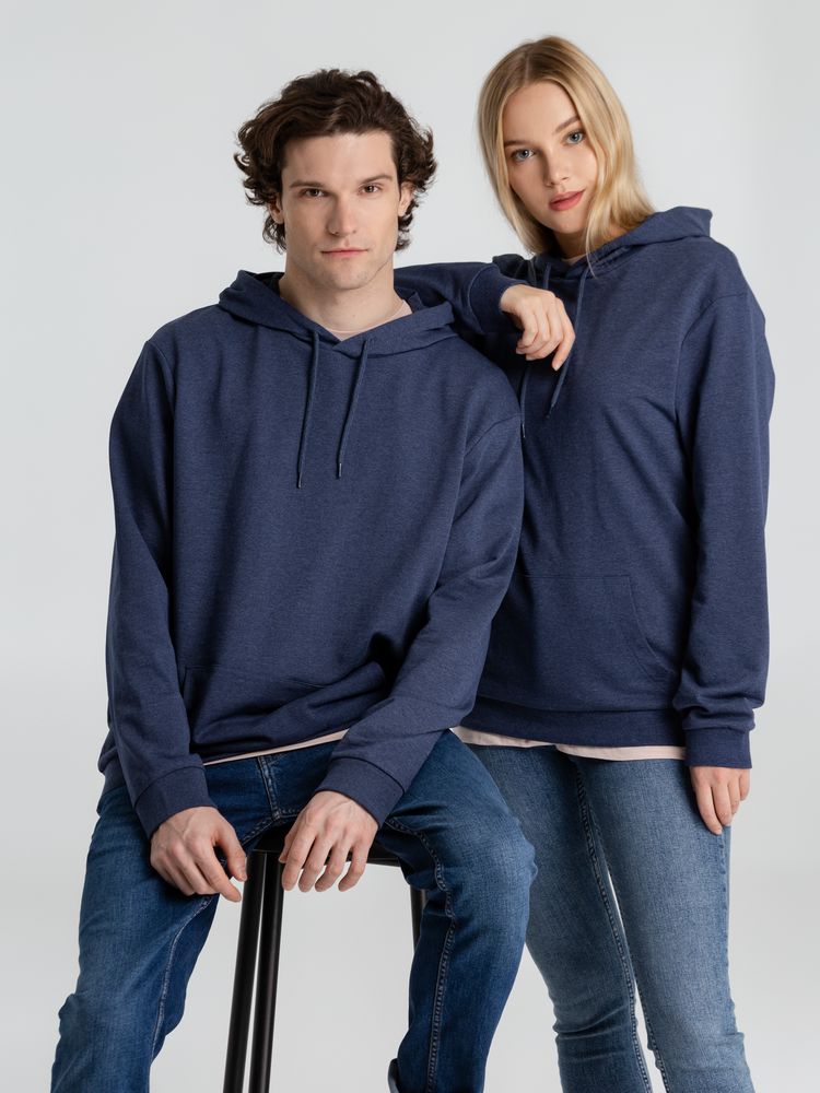 Толстовка с капюшоном унисекс Hoodie, синий меланж / Миниатюра WWW (1000)