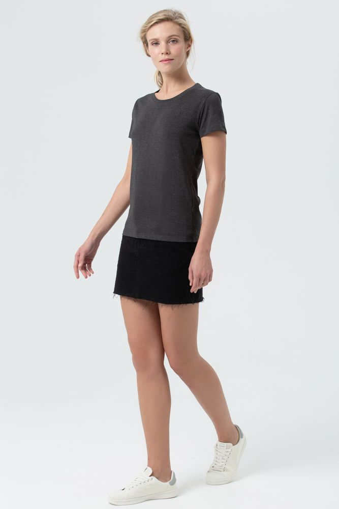 Футболка женская Regent Fit Women, черный меланж / Миниатюра WWW (1000)