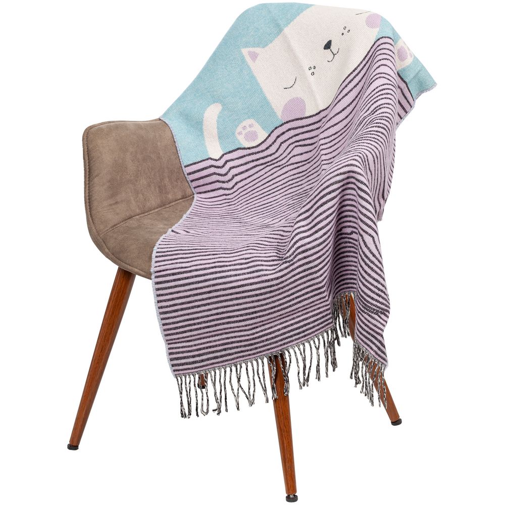 Плед детский Cat, голубой / Миниатюра WWW (1000)