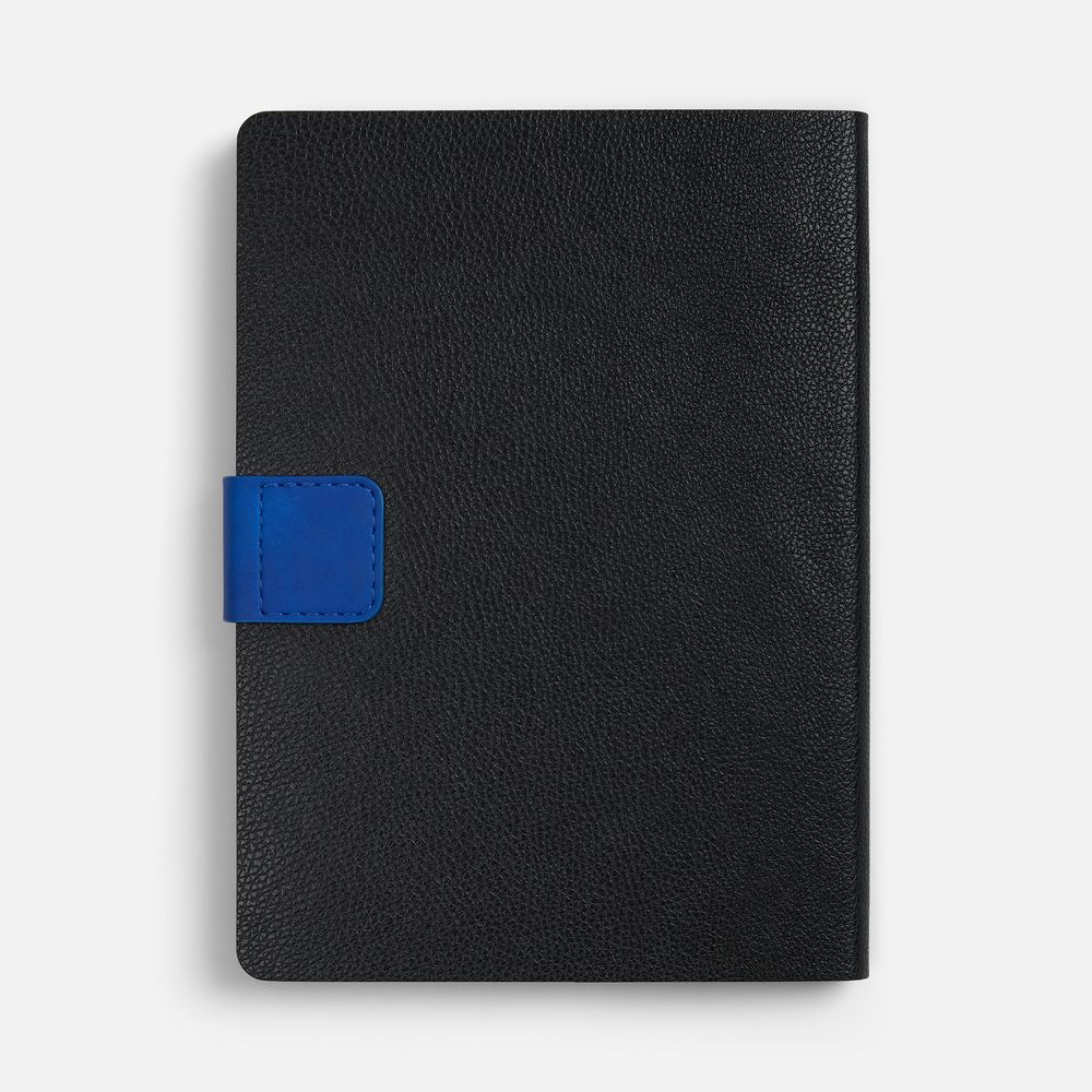 Ежедневник Boom, недатированный, черный c ярко-синий / Миниатюра WWW (1000)