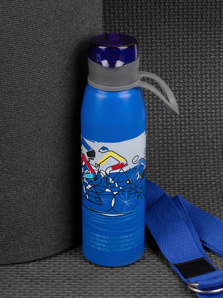Бутылка для воды Billy Gym, матовая синяя / Миниатюра WWW (1000)