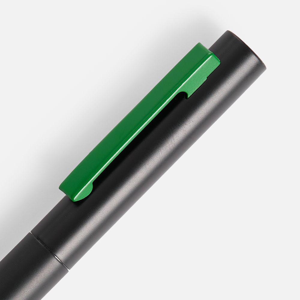 Ручка шариковая Inkolor, черная с зеленым / Миниатюра WWW (1000)