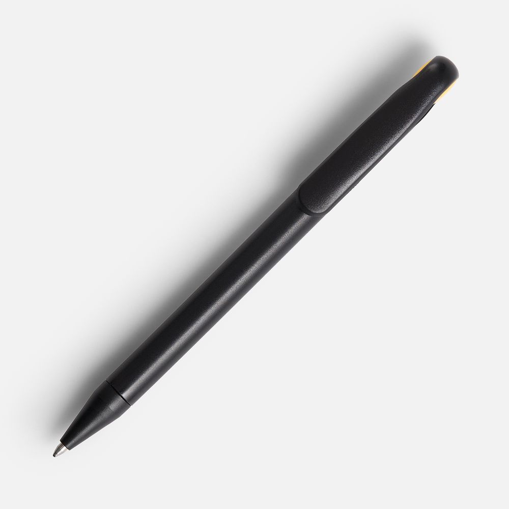Ручка шариковая Prodir DS1 TMM Dot, черная с желтым / Миниатюра WWW (1000)