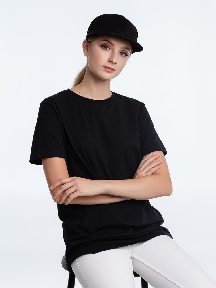 Бейсболка Unit Snapback с прямым козырьком, черная / Миниатюра WWW (1000)