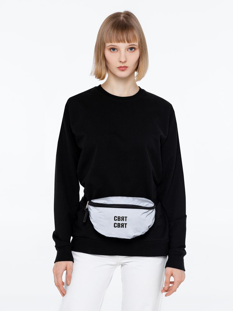 Поясная сумка «Свят-свят» из светоотражающей ткани, серая / Миниатюра WWW (1000)