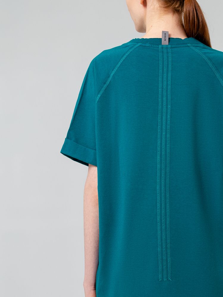 Футболка унисекс Vozduh 1.0, темно-бирюзовая / Миниатюра WWW (1000)