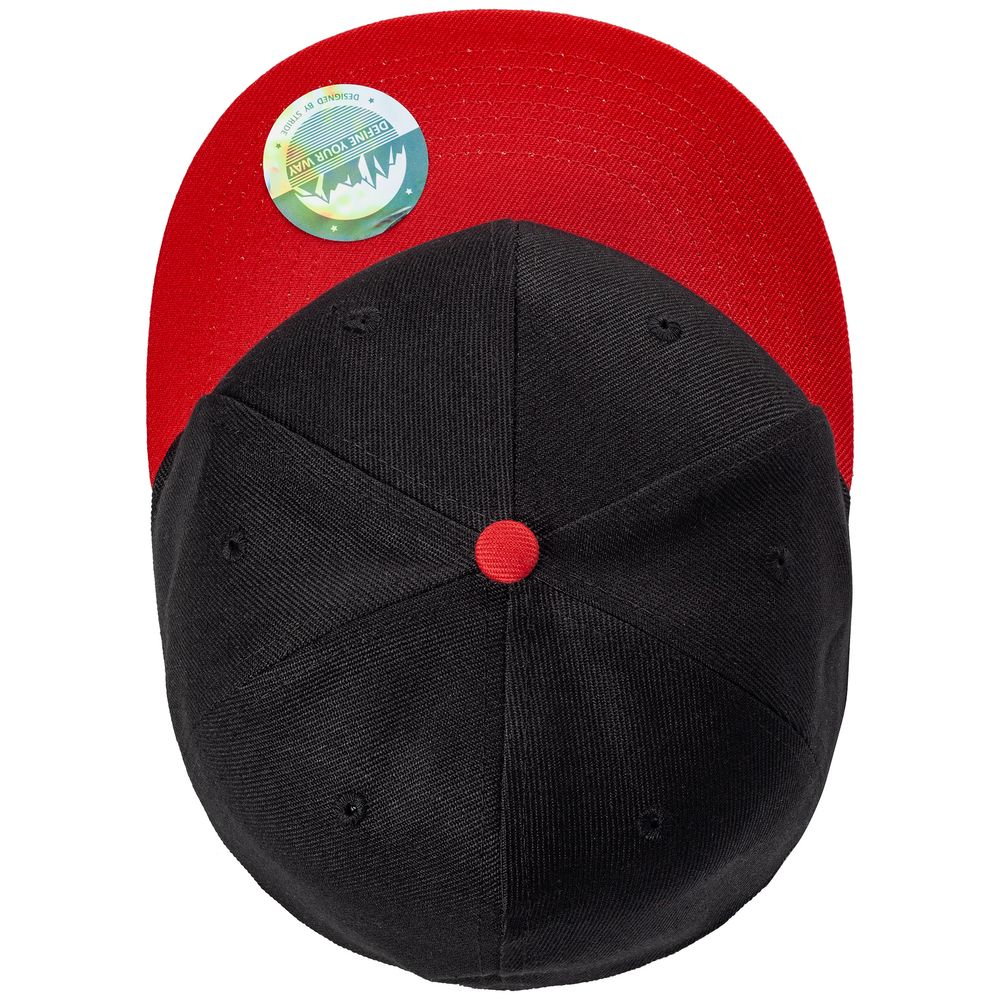 Бейсболка Ben Hope с прямым козырьком, черная с красным / Миниатюра WWW (1000)