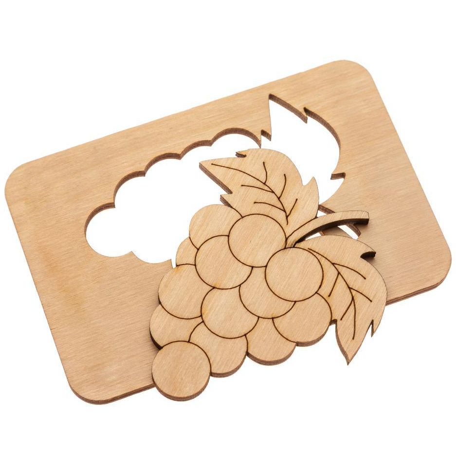 Карточки-раскраски Wood Games, фрукты / Миниатюра WWW (1000)