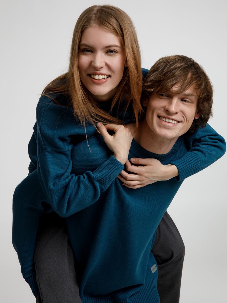 Джемпер оверсайз унисекс Stated в сумке, синий (морская волна) / Миниатюра WWW (1000)