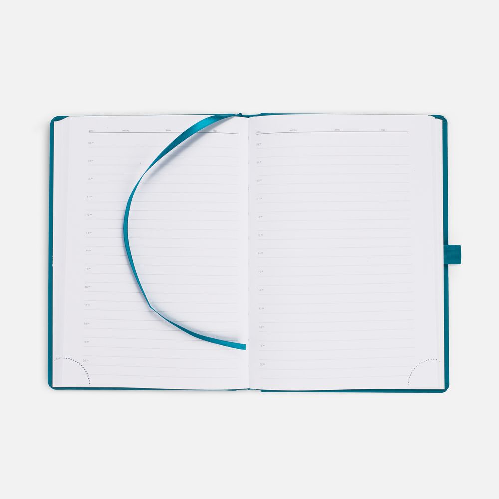 Ежедневник Favor, недатированный, бирюзовый / Миниатюра WWW (1000)