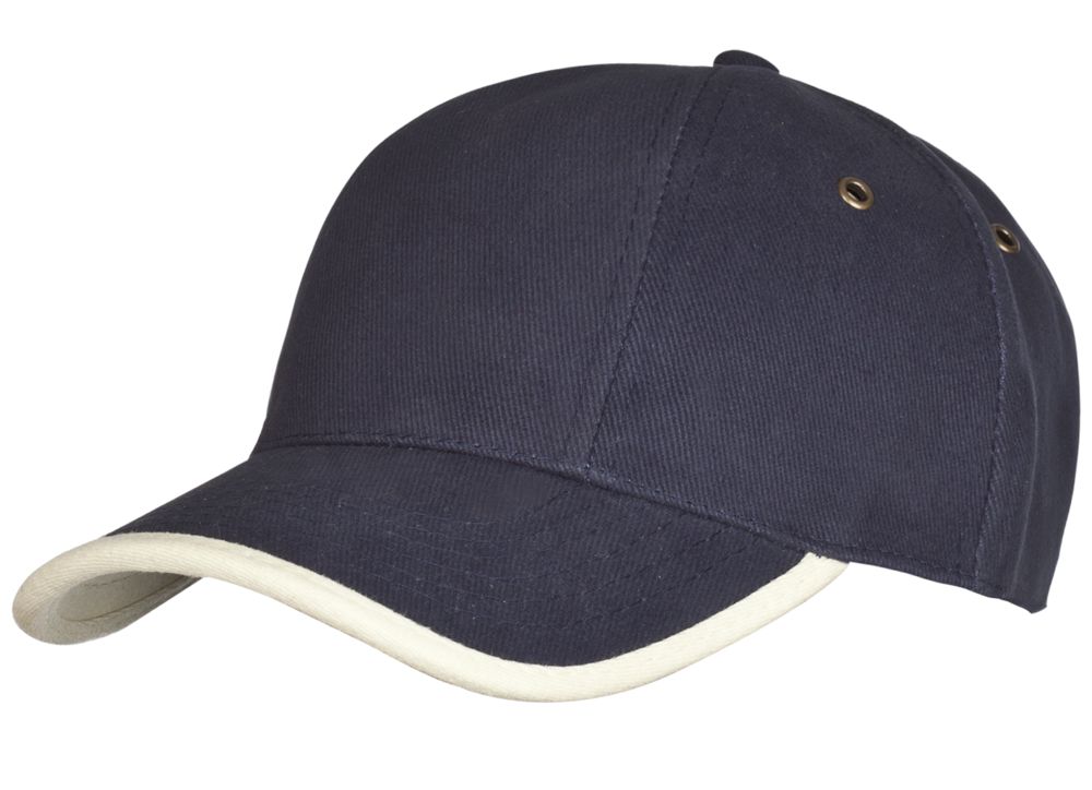 Бейсболка Unit Trendy, темно-синяя с бежевым / Миниатюра WWW (1000)