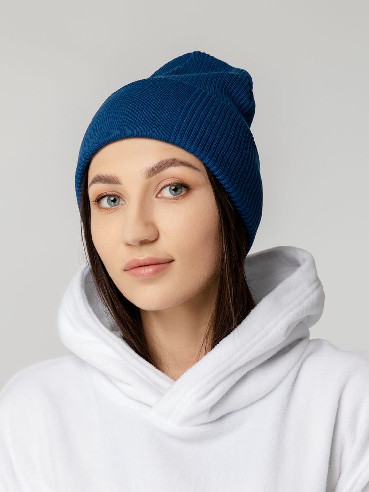 Шапка Real Rib, темно-синяя (лазурная) / Миниатюра WWW (1000)