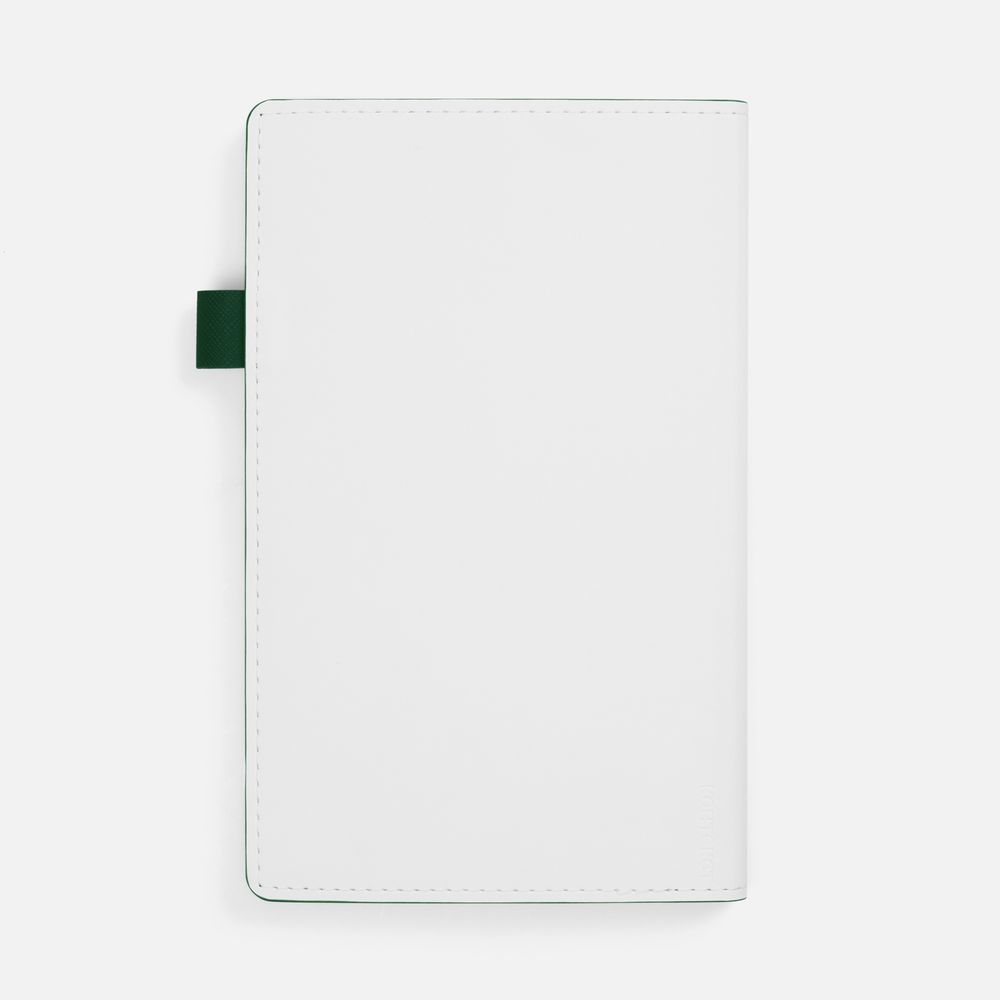 Ежедневник White Shall, недатированный, бело-зеленый / Миниатюра WWW (1000)