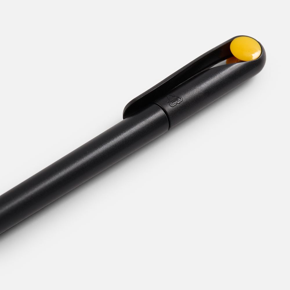 Ручка шариковая Prodir DS1 TMM Dot, черная с желтым / Миниатюра WWW (1000)