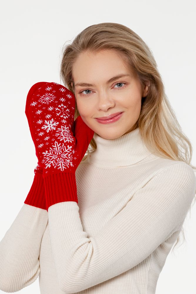 Варежки Snow Fairy, красные / Миниатюра WWW (1000)