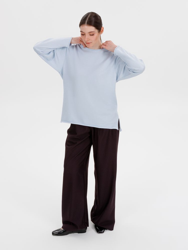 Лонгслив унисекс Siluetti Fuori, светло-голубой / Миниатюра WWW (1000)