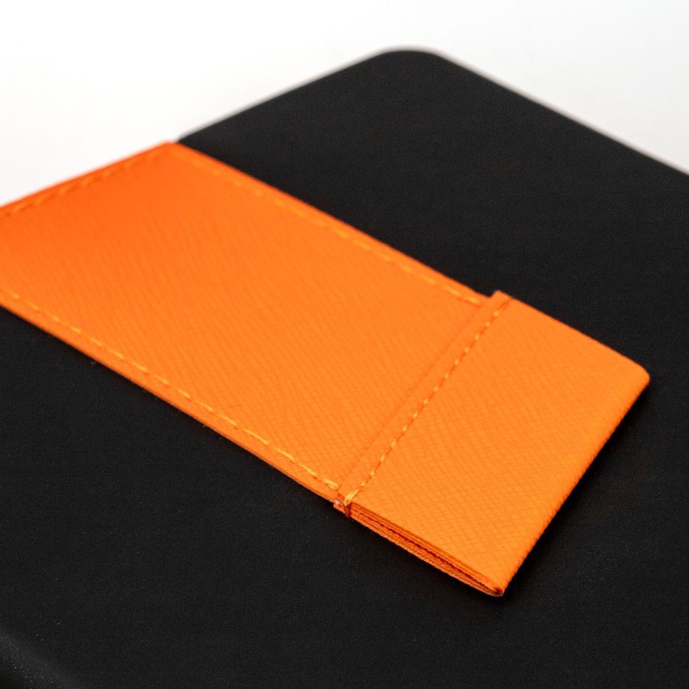 Ежедневник Bookmark, недатированный, черный с оранжевым / Миниатюра WWW (1000)