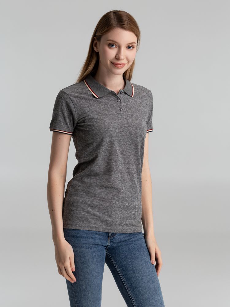 Рубашка поло женская Paname Women, черный меланж / Миниатюра WWW (1000)