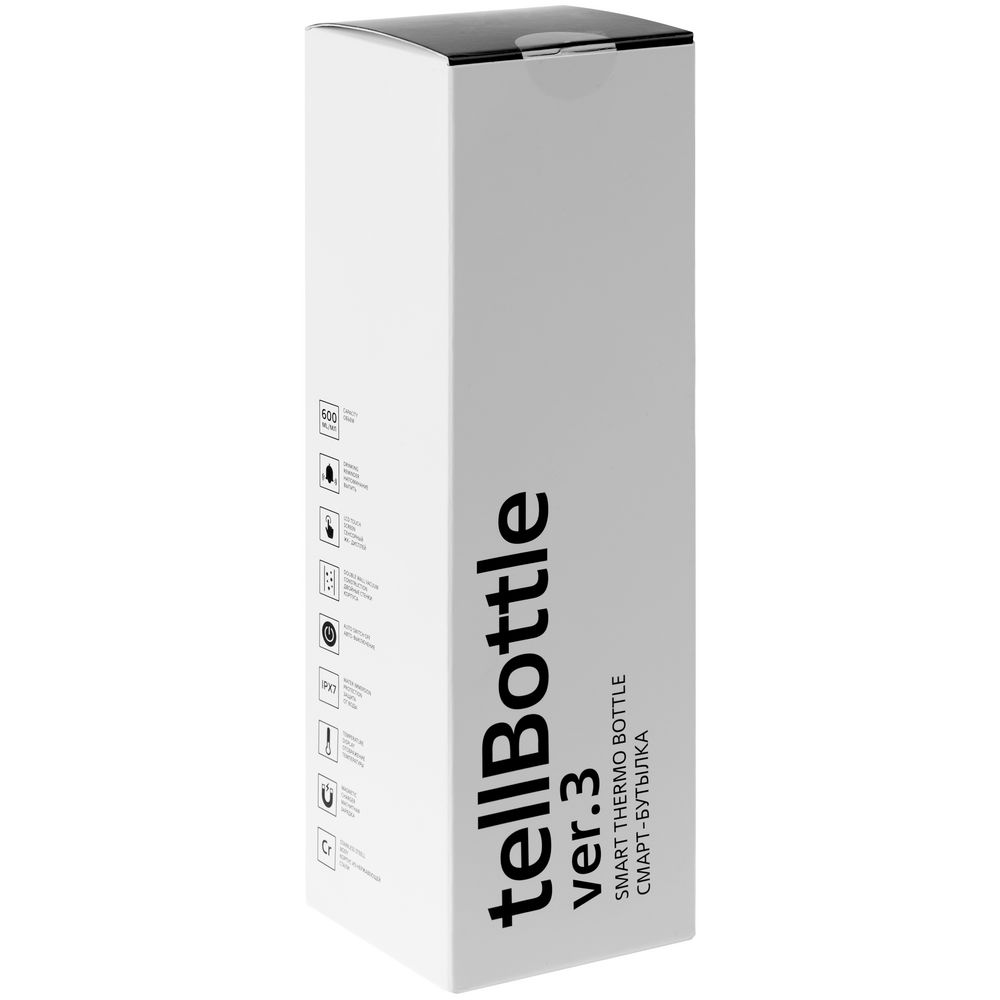 Умная термобутылка tellBottle ver. 3, черная / Миниатюра (упак) (1000)