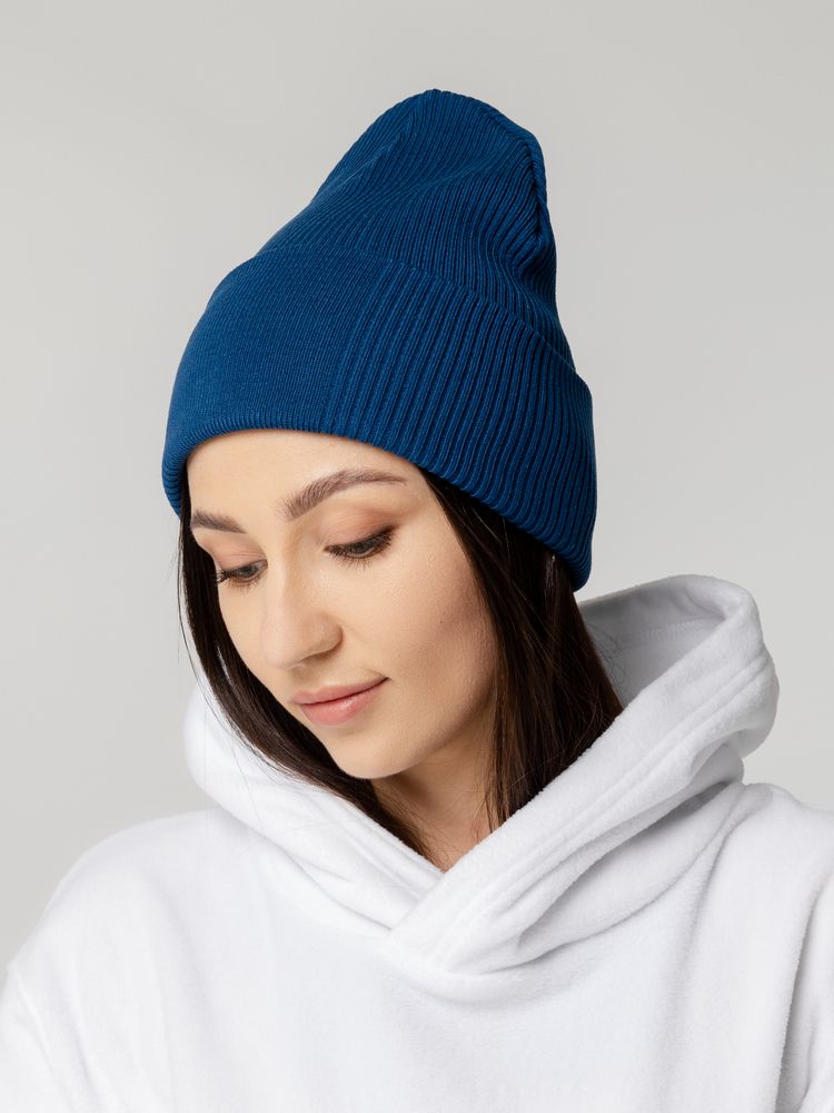 Шапка Real Rib, темно-синяя (лазурная) / Миниатюра WWW (1000)