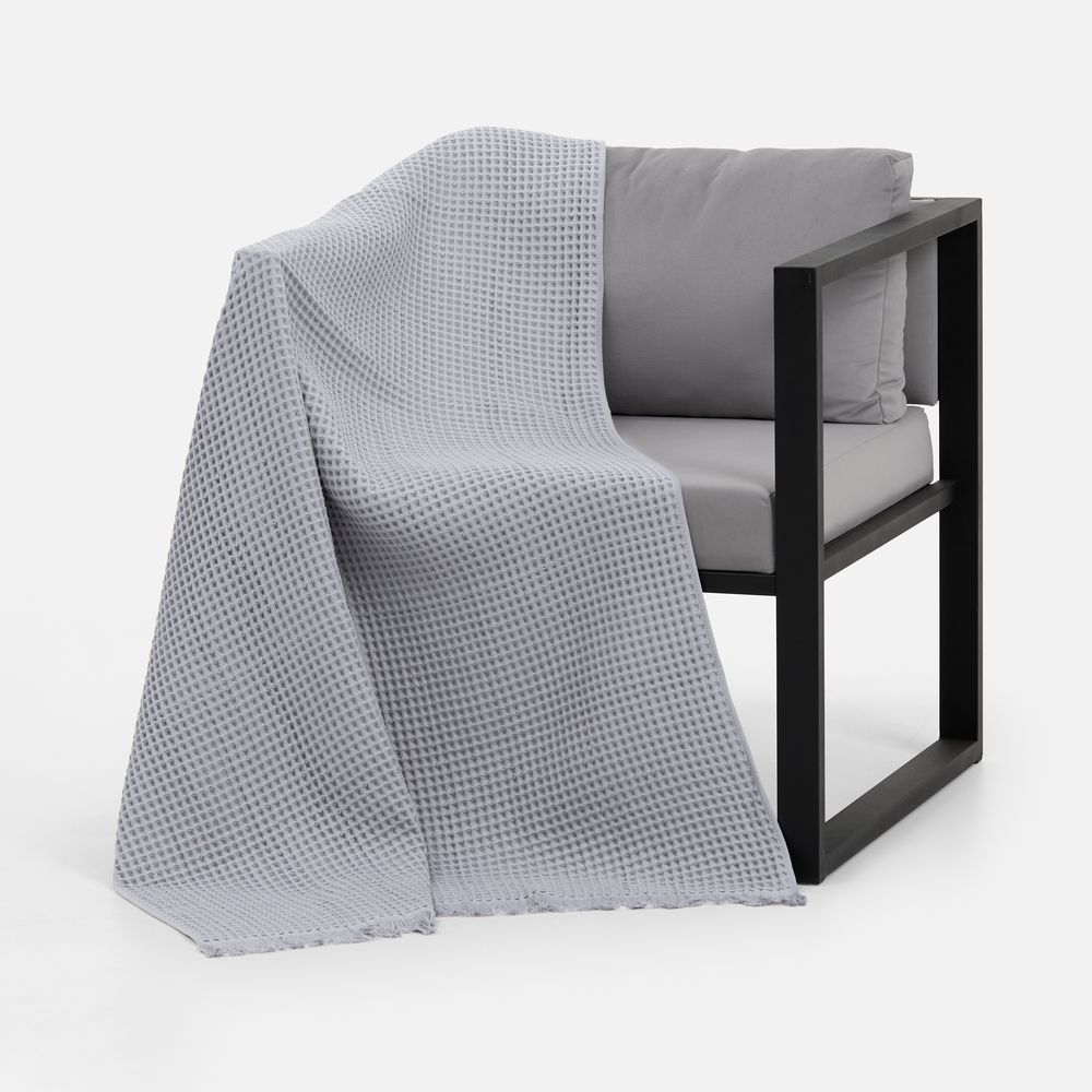 Плед вафельный Elenglect, светло-серый / Миниатюра WWW (1000)