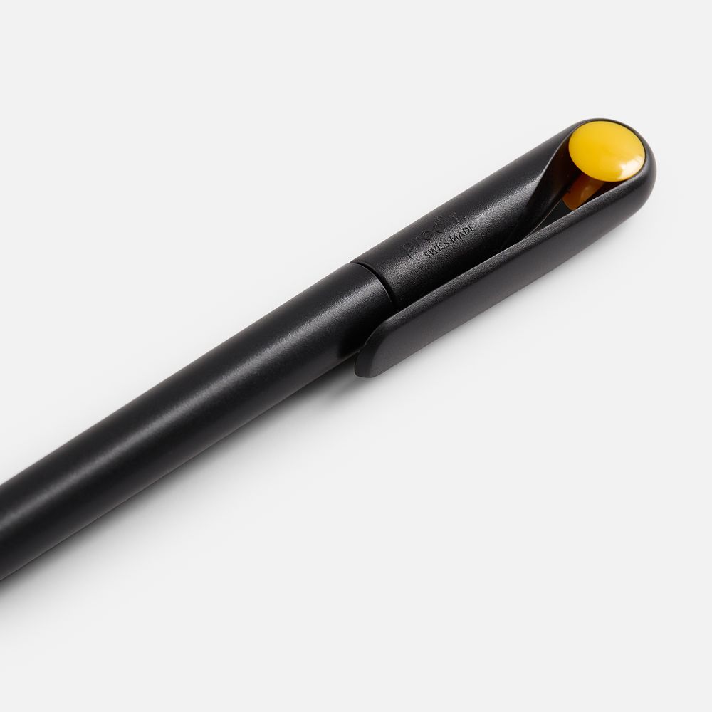 Ручка шариковая Prodir DS1 TMM Dot, черная с желтым / Миниатюра WWW (1000)