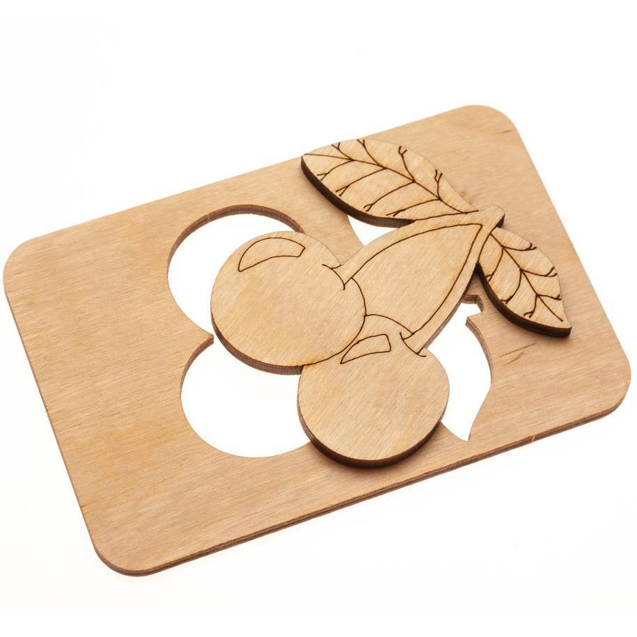 Карточки-раскраски Wood Games, фрукты / Миниатюра WWW (1000)