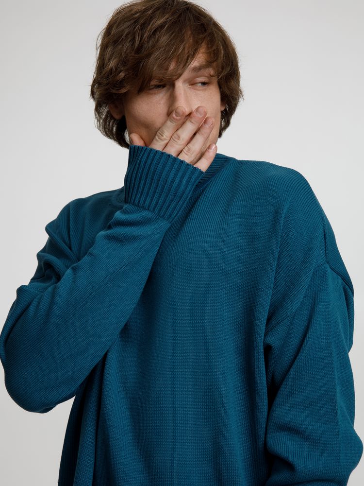 Джемпер оверсайз унисекс Stated в сумке, синий (морская волна) / Миниатюра WWW (1000)