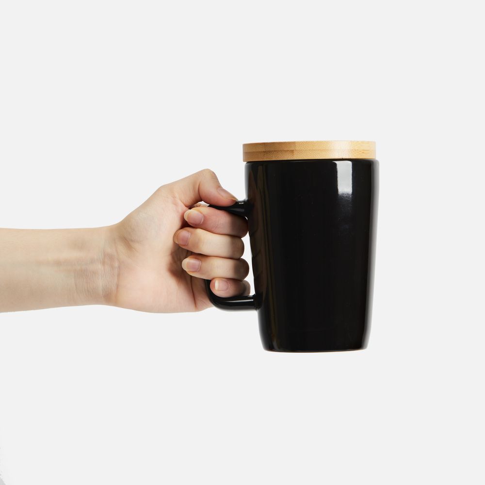 Кружка Vierra с крышкой-костером, черная / Миниатюра WWW (1000)